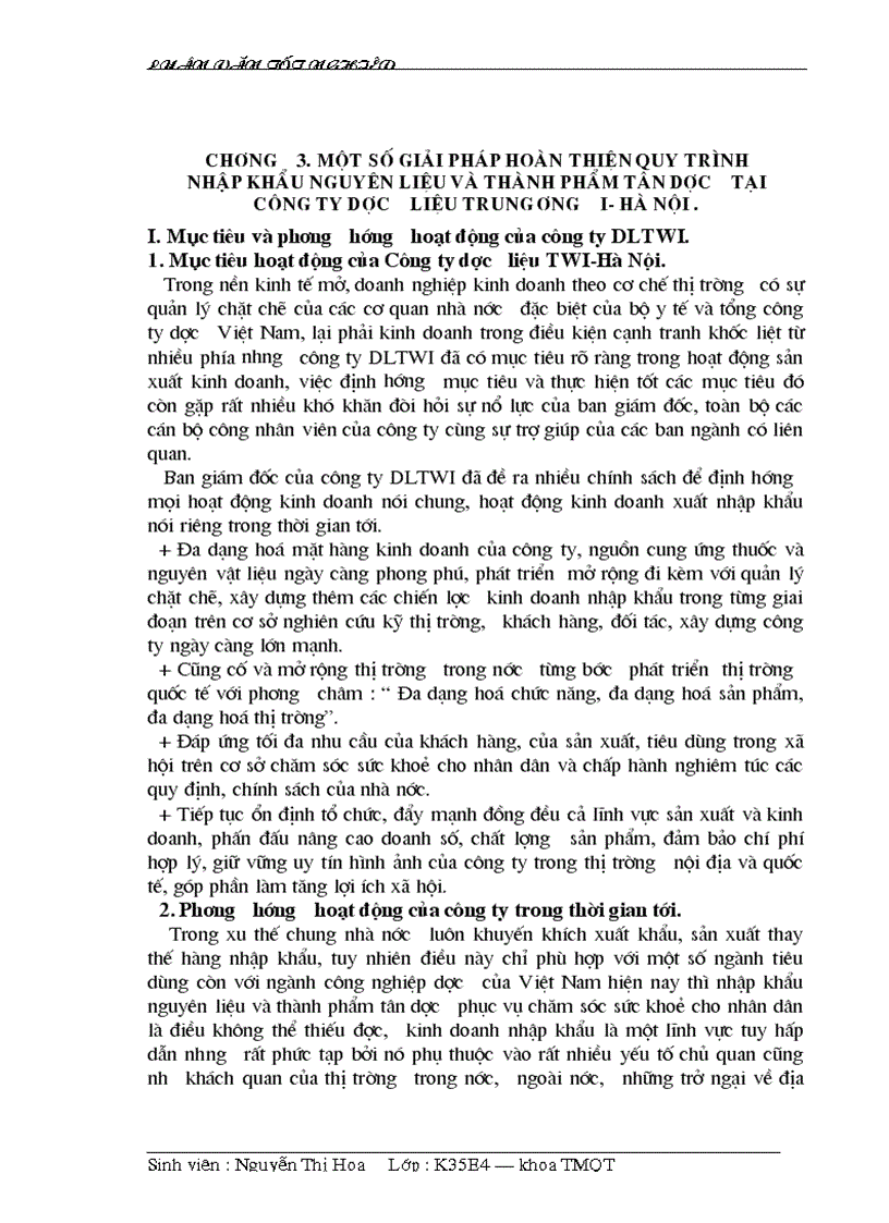 image for page Quy trình nhập khẩu nguyên liệu và thành phẩm tân dược tại công ty dược liệu Trung ương I