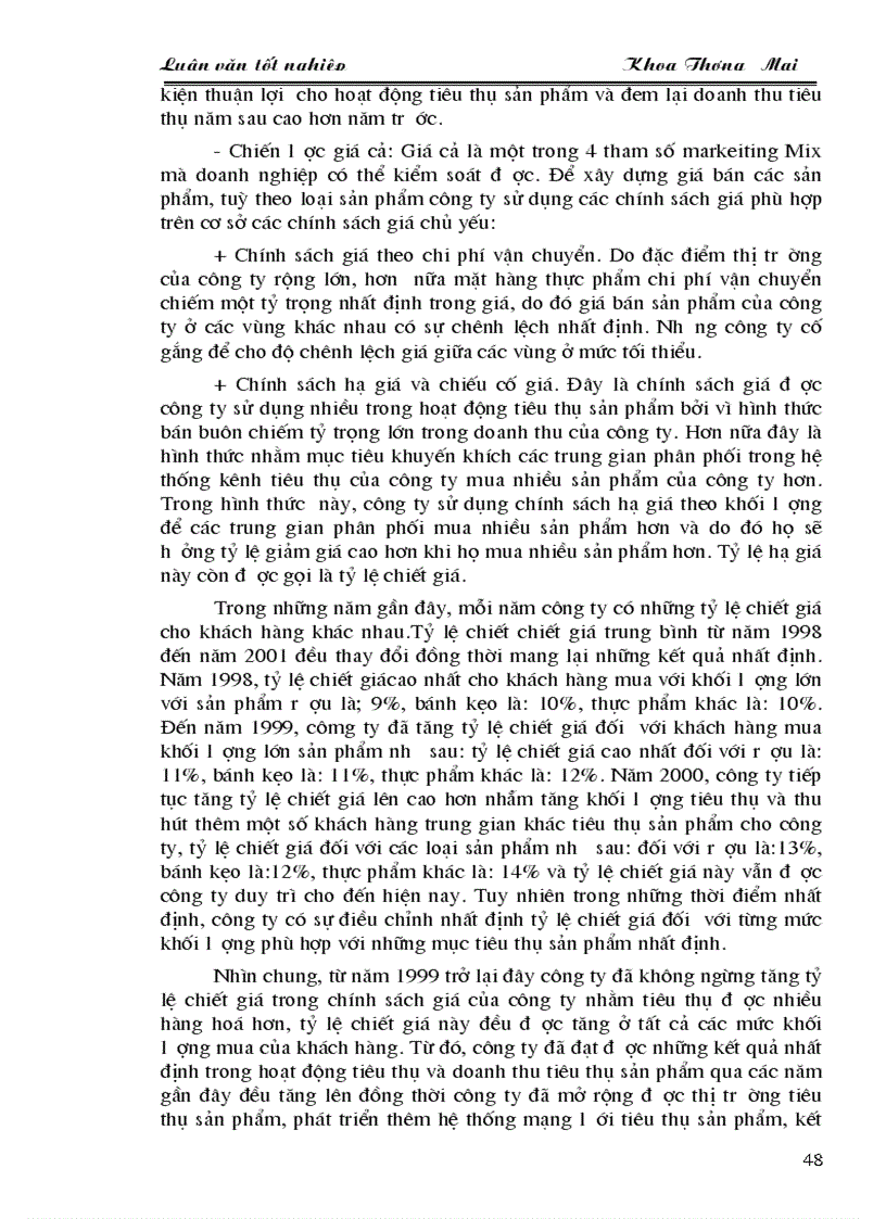 image for page Hoạt động tiêu thụ sản phẩm của công ty thực phẩm miền bắc