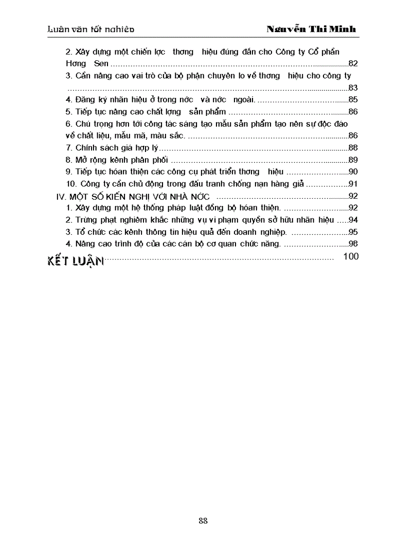 image for page Một số giải pháp xây dựng và phát triển Thương hiệu cho công ty cổ phần hương sen