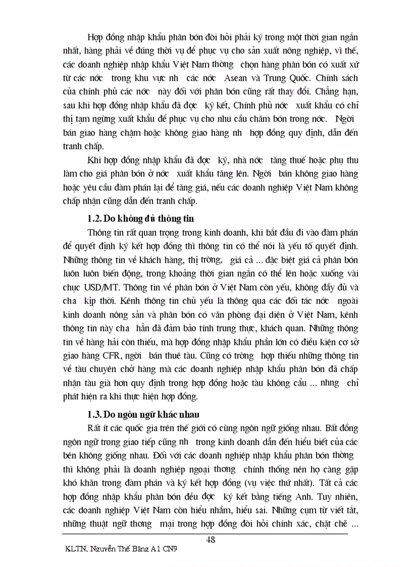 image for page Các tranh chấp phát sinh từ hợp đồng nhập khẩu phân bón hoá học ở việt nam và phương pháp giải quyết