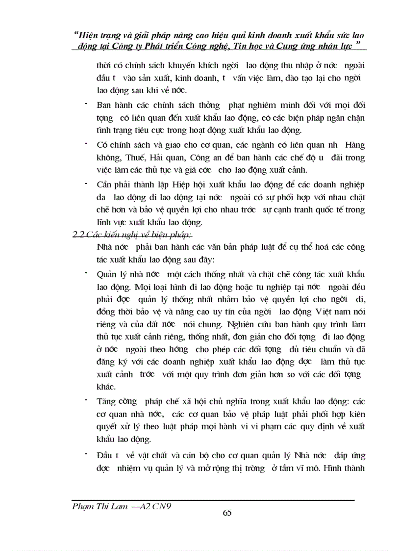 image for page Hiện trạng và giải pháp nâng cao hiệu quả kinh doanh xuất khẩu sức lao động tại Công ty Phát triển Công nghệ Tin học và Cung ứng nhân lực