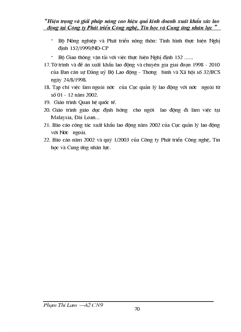 image for page Hiện trạng và giải pháp nâng cao hiệu quả kinh doanh xuất khẩu sức lao động tại Công ty Phát triển Công nghệ Tin học và Cung ứng nhân lực