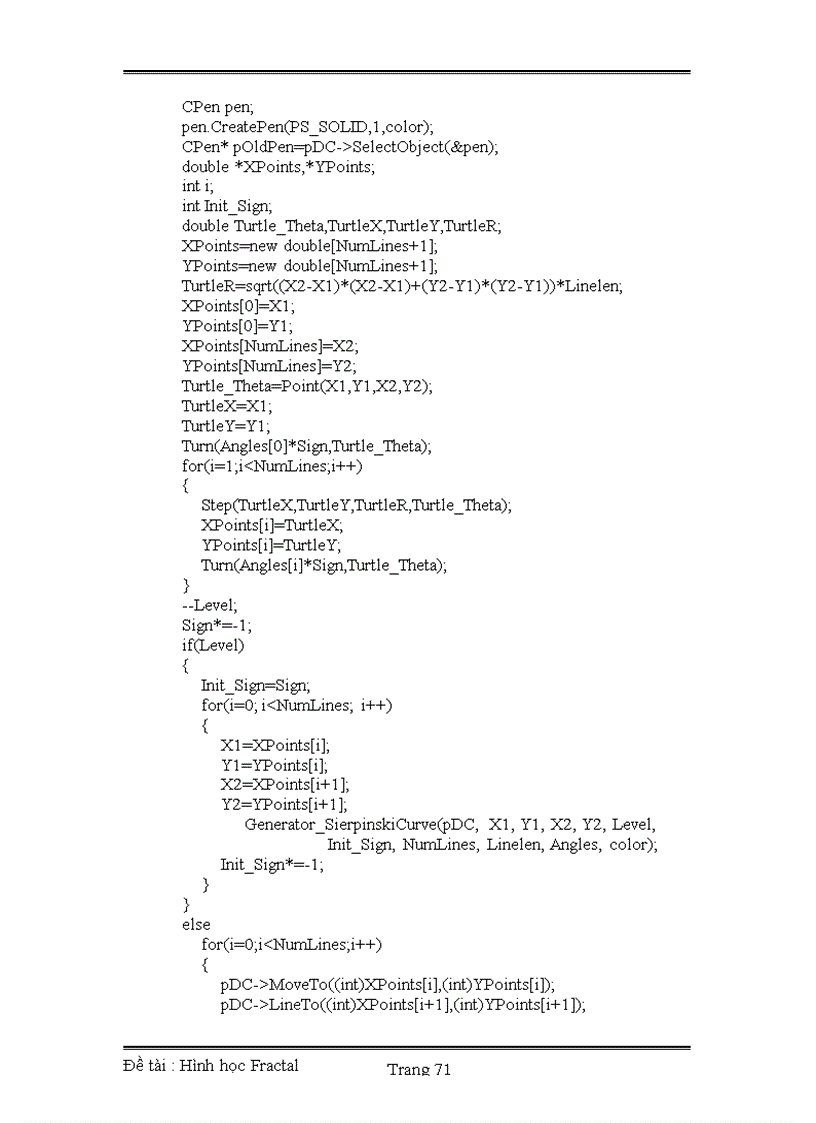 image for page Nghiên cứu về hình học fractal viết chương trình cài đặt một số đường và mặt fractal WORD slide