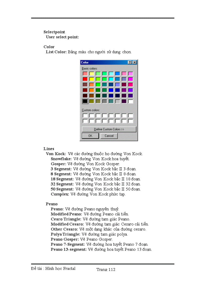 image for page Nghiên cứu về hình học fractal viết chương trình cài đặt một số đường và mặt fractal WORD slide