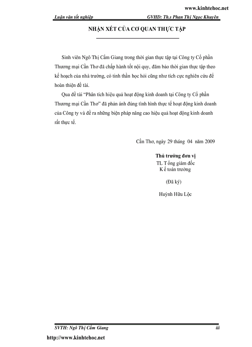 image for page Phân tích hiệu quả hoạt động kinh doanh tại công ty cổ phần thương mại cần thơ