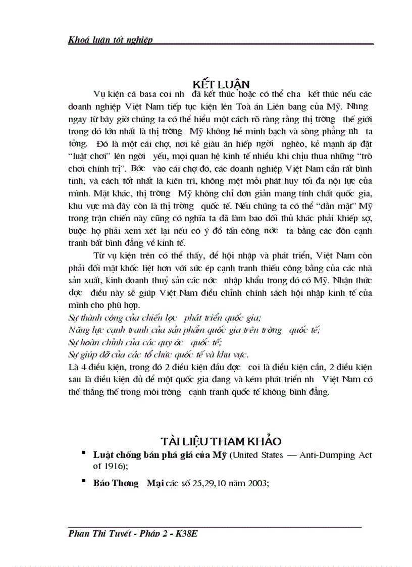 image for page Luật chống bán phá giá của mỹ và những bài học rút ra từ vụ kiện bán phá giá cá tra và cá basa vào thị trường mỹ