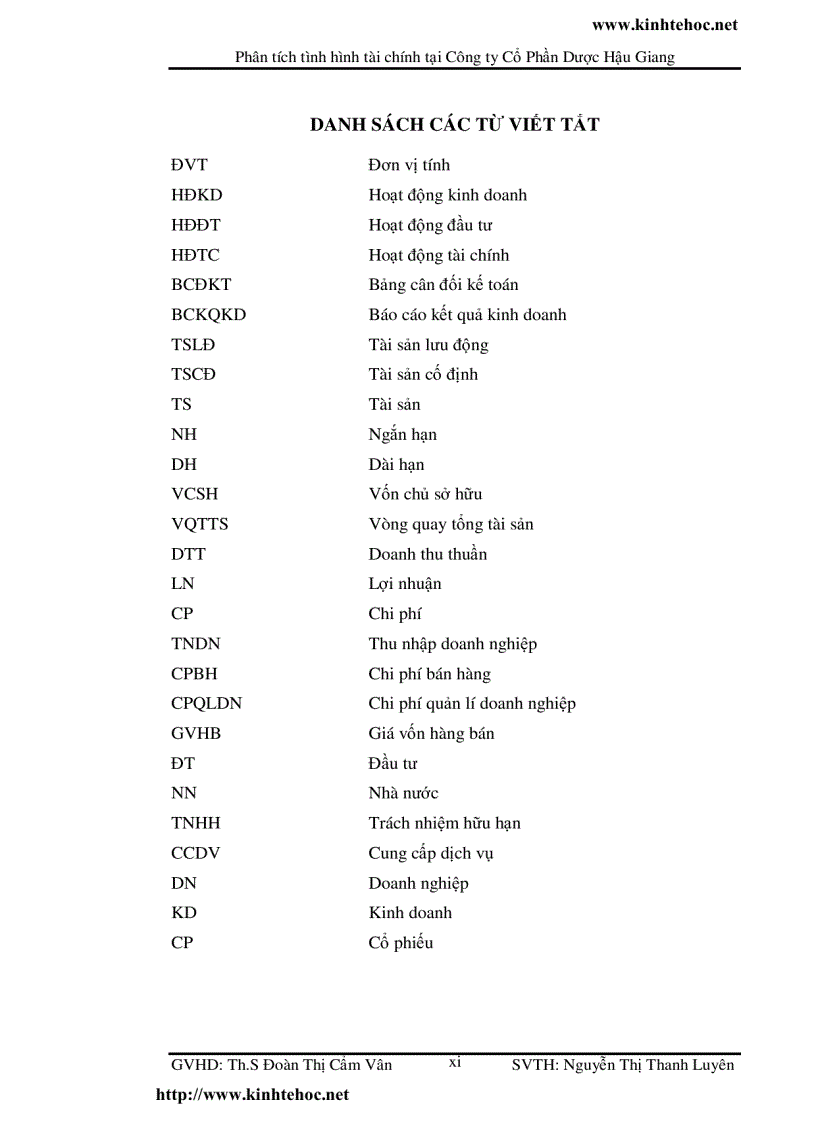 image for page Phân tích tình hình tài chính tại công ty cổ phần Dược Hậu Giang
