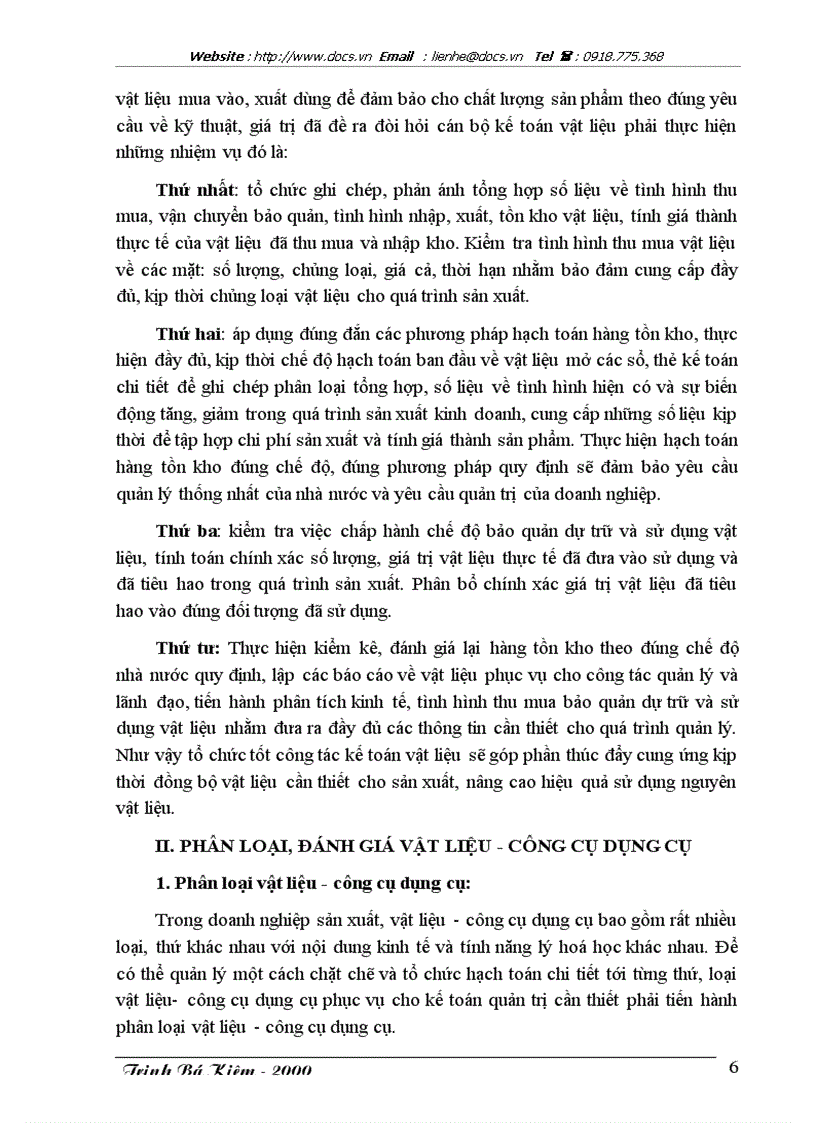 image for page Tổ chức kế toán vật liệu và công cụ lao động nhỏ với việc nâng cao hiệu quả sử dụng vốn lưu động sản xuất kinh doanh