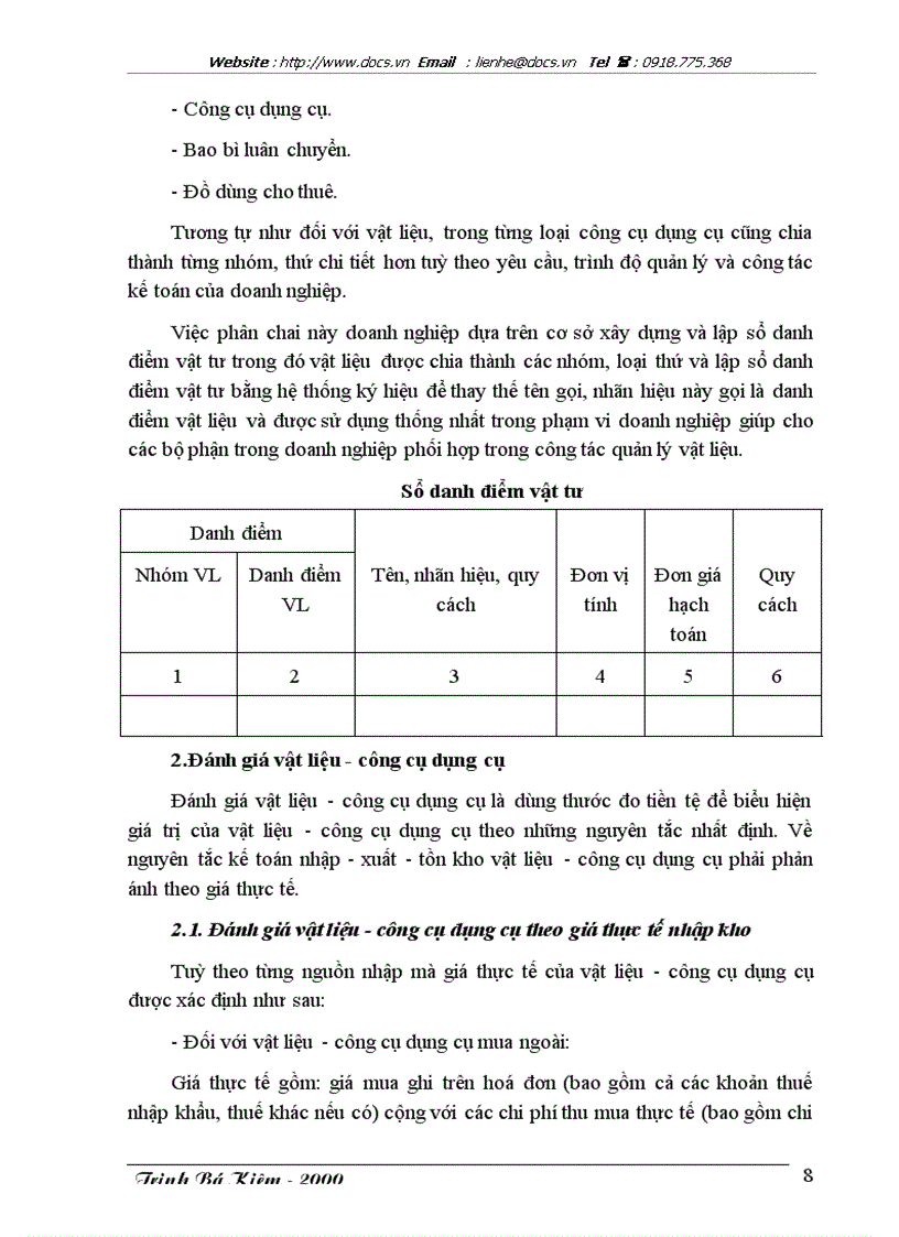 image for page Tổ chức kế toán vật liệu và công cụ lao động nhỏ với việc nâng cao hiệu quả sử dụng vốn lưu động sản xuất kinh doanh