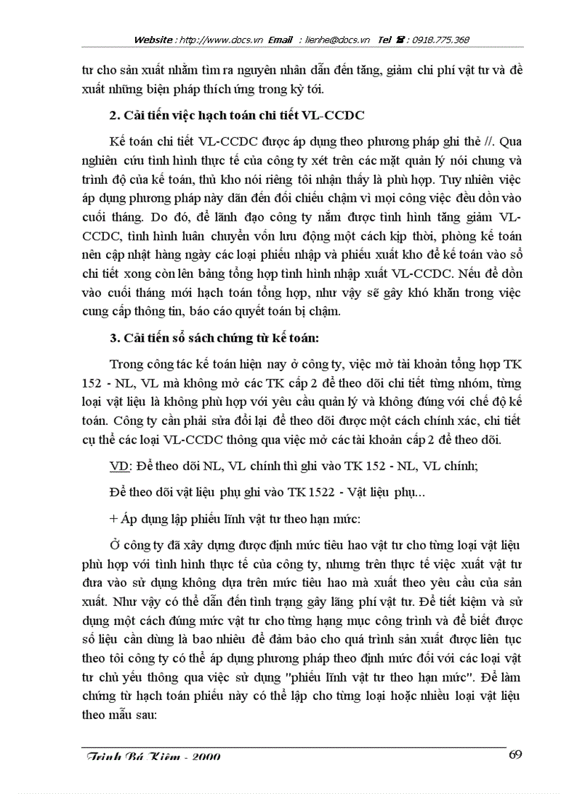 image for page Tổ chức kế toán vật liệu và công cụ lao động nhỏ với việc nâng cao hiệu quả sử dụng vốn lưu động sản xuất kinh doanh