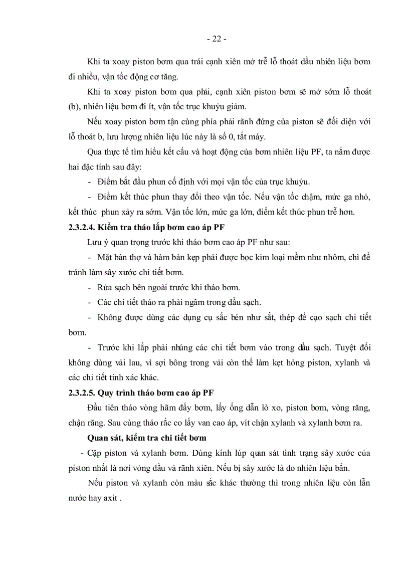 image for page Phân tích cơ sở lý thuyết và mô phỏng đặc điểm nguyên lý làm việc quy trình tháo lắp kiểm tra điều chỉnh sửa chữa hệ thống nhiên liệu động cơ