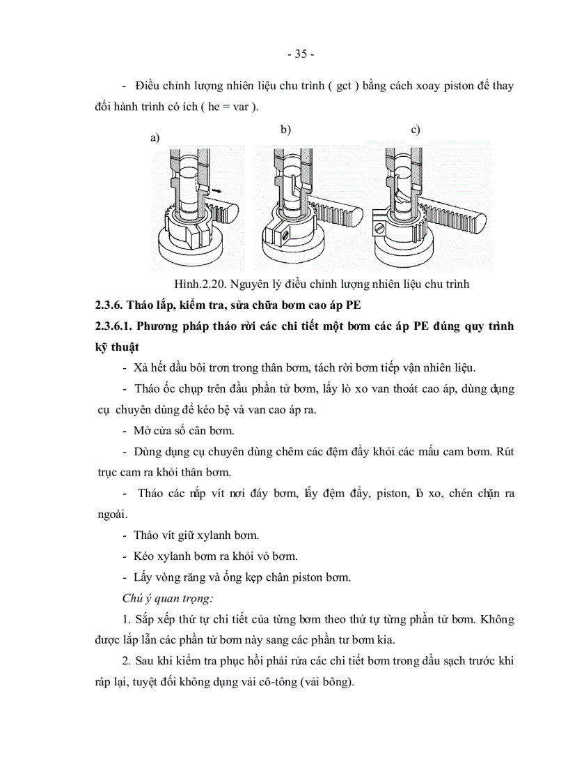 image for page Phân tích cơ sở lý thuyết và mô phỏng đặc điểm nguyên lý làm việc quy trình tháo lắp kiểm tra điều chỉnh sửa chữa hệ thống nhiên liệu động cơ