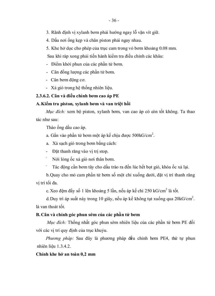 image for page Phân tích cơ sở lý thuyết và mô phỏng đặc điểm nguyên lý làm việc quy trình tháo lắp kiểm tra điều chỉnh sửa chữa hệ thống nhiên liệu động cơ