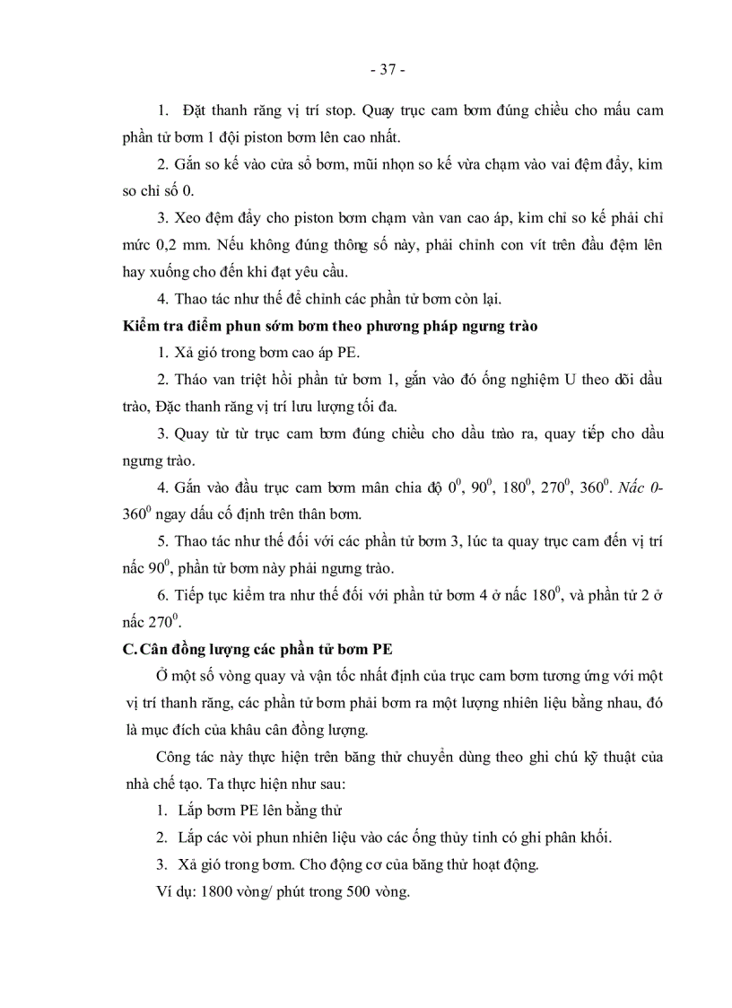 image for page Phân tích cơ sở lý thuyết và mô phỏng đặc điểm nguyên lý làm việc quy trình tháo lắp kiểm tra điều chỉnh sửa chữa hệ thống nhiên liệu động cơ