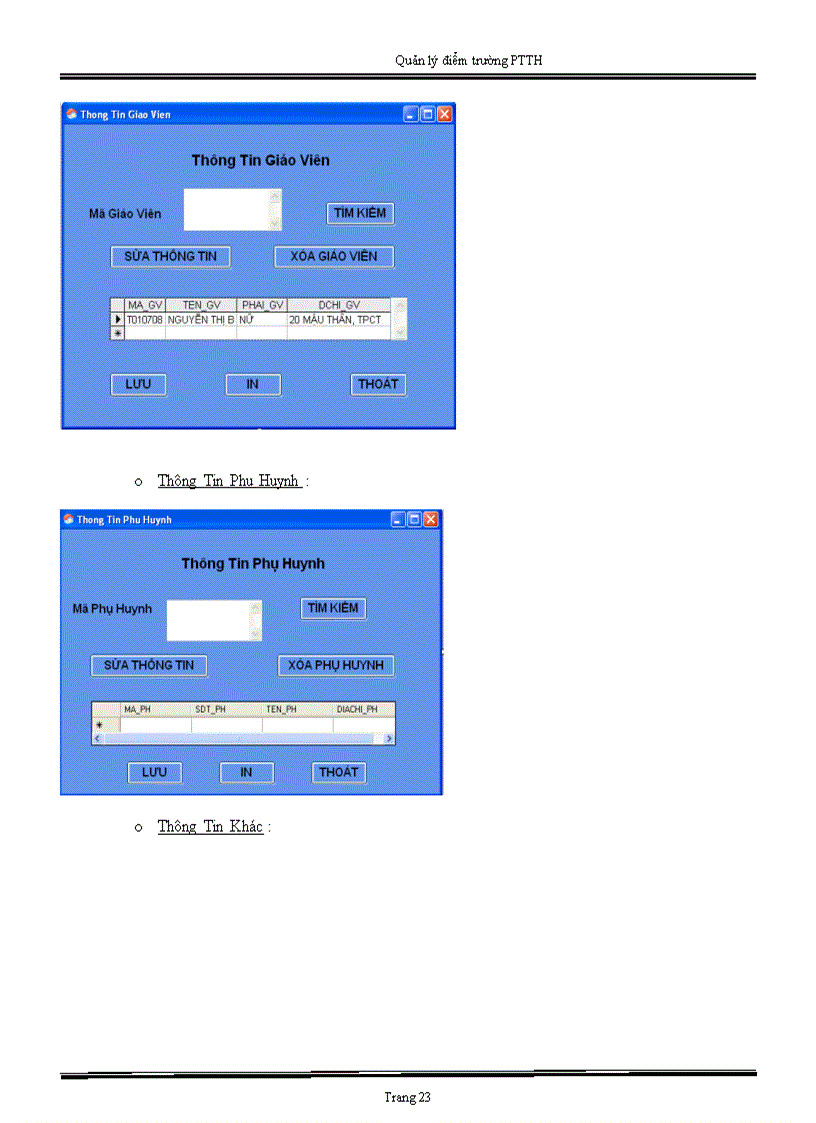 image for page Phân tích hệ thống quản lý điểm ở trường phổ thông trung học