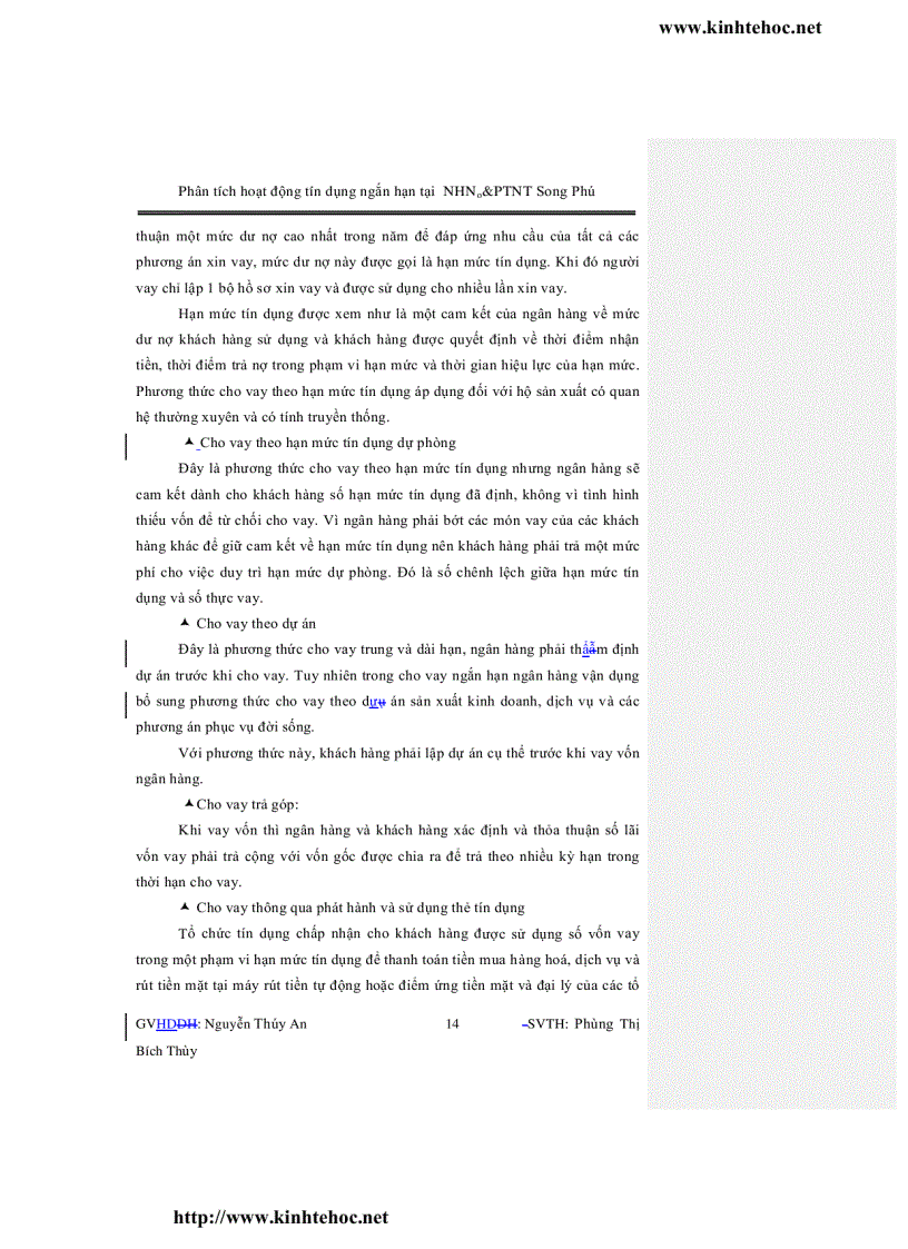 image for page Phân tích hoạt động tín dụng ngắn hạn tại ngân hàng nông nghiệp và phát triển nông thôn chi nhánh song phú huyện tam bình