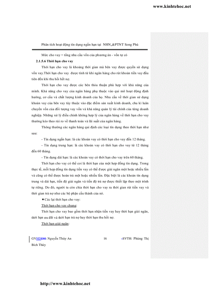 image for page Phân tích hoạt động tín dụng ngắn hạn tại ngân hàng nông nghiệp và phát triển nông thôn chi nhánh song phú huyện tam bình