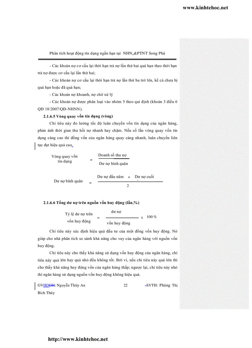 image for page Phân tích hoạt động tín dụng ngắn hạn tại ngân hàng nông nghiệp và phát triển nông thôn chi nhánh song phú huyện tam bình