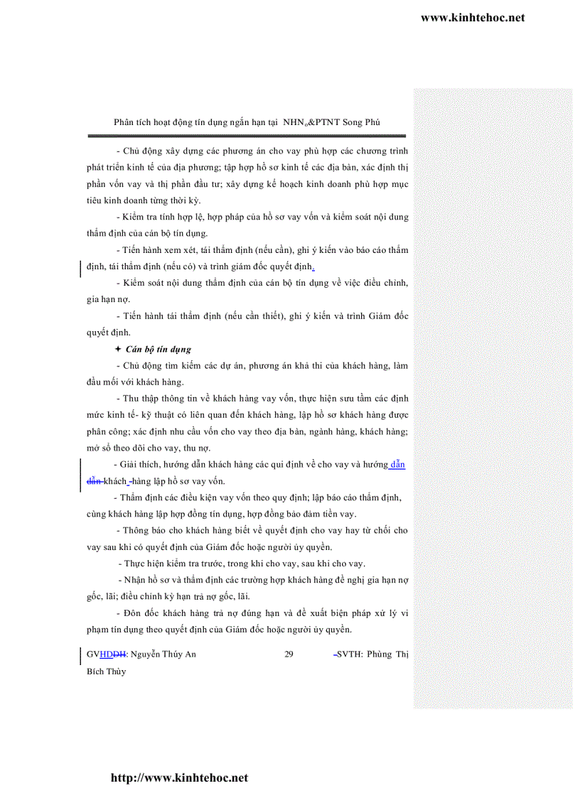 image for page Phân tích hoạt động tín dụng ngắn hạn tại ngân hàng nông nghiệp và phát triển nông thôn chi nhánh song phú huyện tam bình