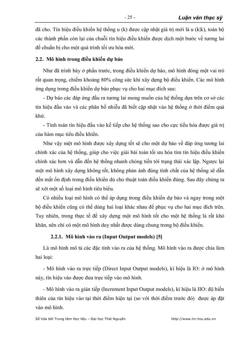 image for page Nghiên cứu ứng dụng hệ điều khiển dự báo để điều khiển mức nước bao hơi của nhà máy nhiệt điện