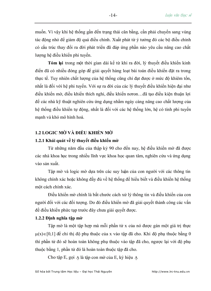 image for page Nghiên cứu hệ điều khiển thích nghi mờ và ứng dụng cho hệ truyền động khe hở