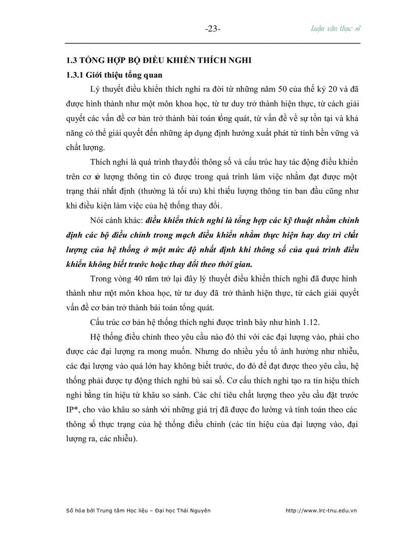 image for page Nghiên cứu hệ điều khiển thích nghi mờ và ứng dụng cho hệ truyền động khe hở