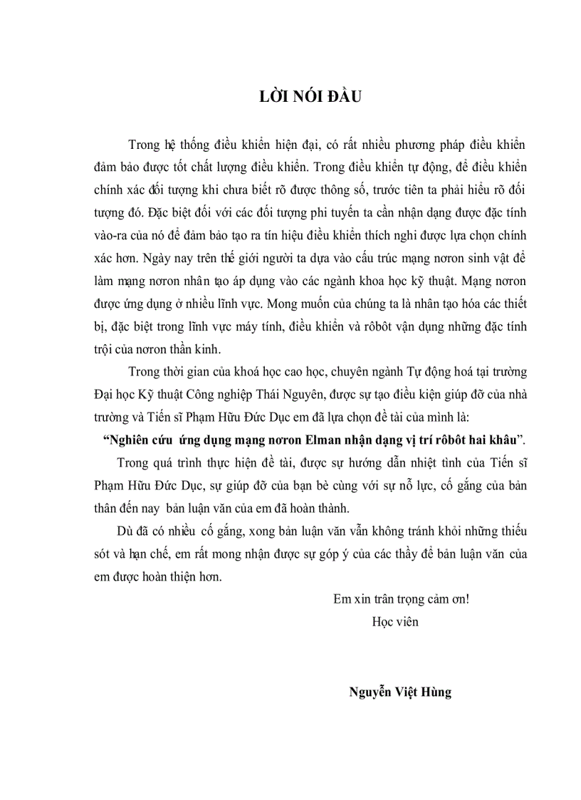 image for page Nghiên cứu ứng dụng mạng nơron Elman nhận dạng vị trí rôbôt hai khâu