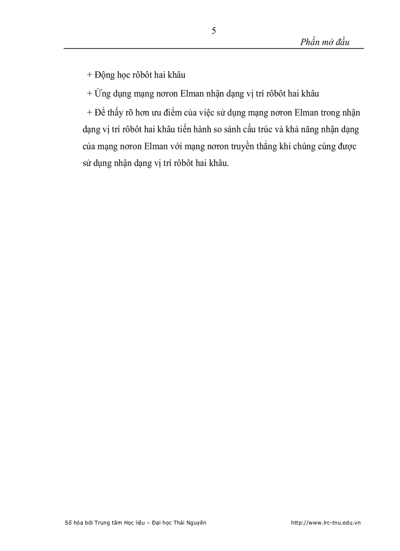 image for page Nghiên cứu ứng dụng mạng nơron Elman nhận dạng vị trí rôbôt hai khâu
