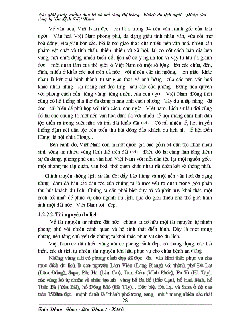 image for page Các giải pháp nhằm duy trì và mở rộng thị trường khách du lịch Pháp của công ty du lịch Việt Nam