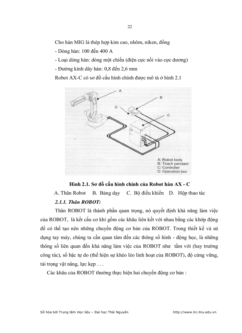 image for page Tối ưu hóa chế độ công nghệ hàn hồ quang tự động cho Robot hàn AX C