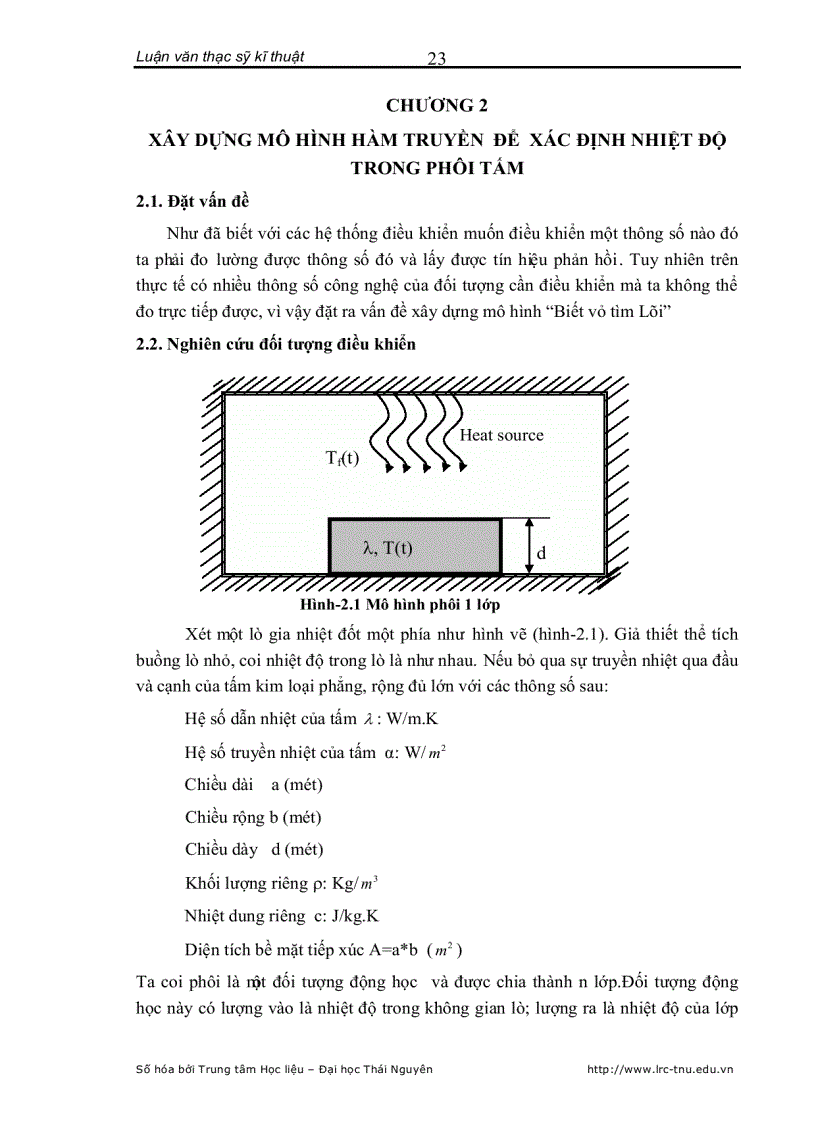 image for page Thiết kế bộ quan sát và điều khiển nhiệt độ trong phôi tấm