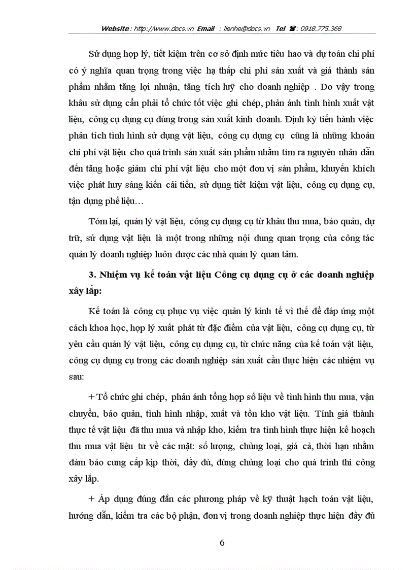 image for page Tổ chức công tác kế toán nguyên vật liệu công cụ dụng cụ ở công ty xây dựng số 34