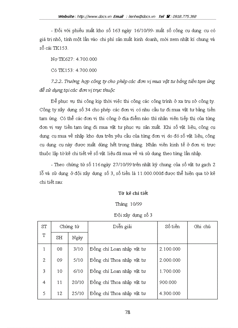 image for page Tổ chức công tác kế toán nguyên vật liệu công cụ dụng cụ ở công ty xây dựng số 34