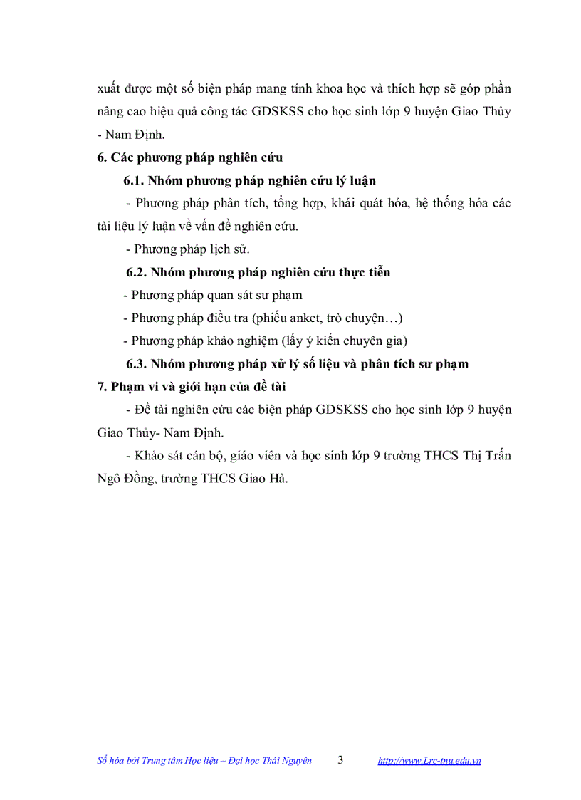 image for page Biện pháp giáo dục sức khỏe Sinh sản vị thành niên cho học sinh lớp 9 huyện Giao Thủy tỉnh Nam Định