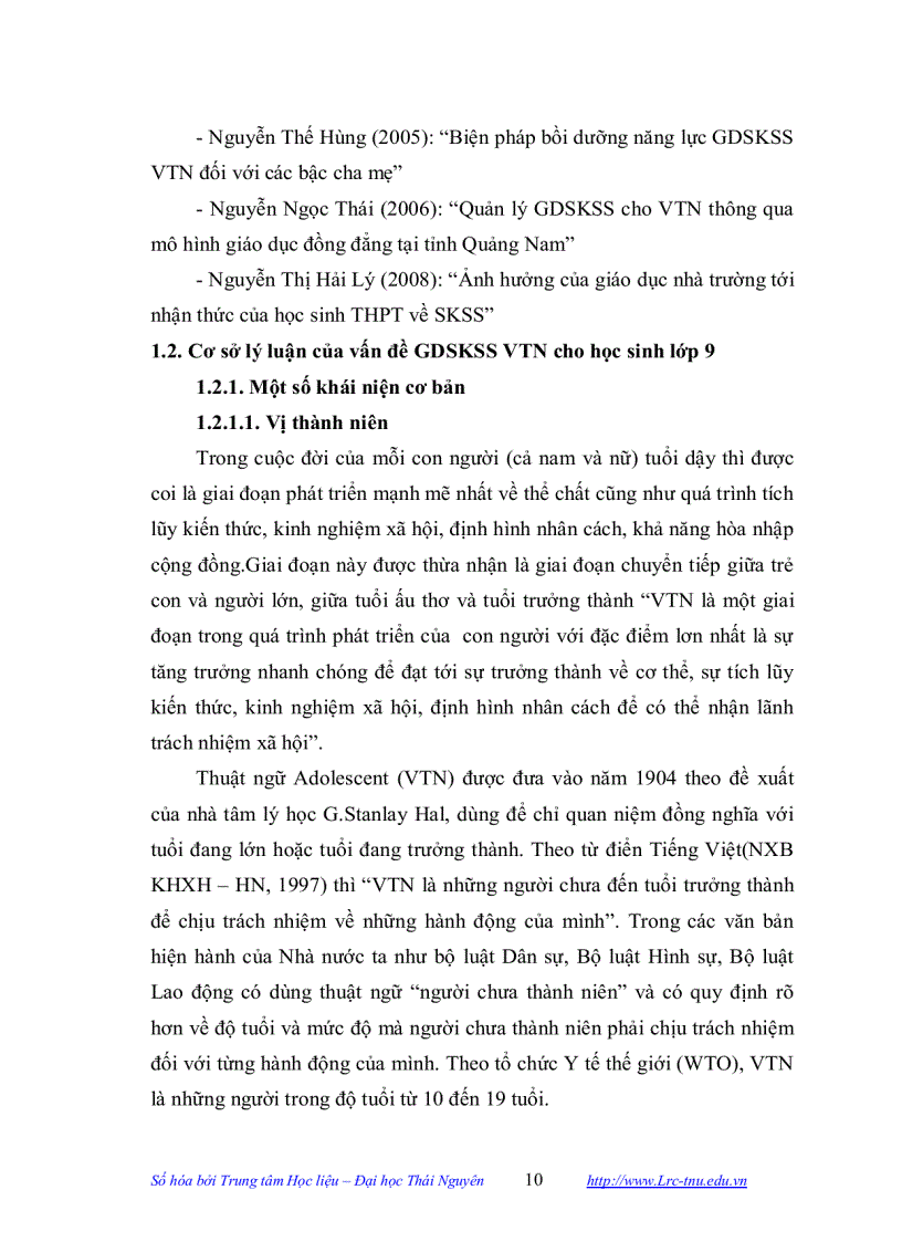 image for page Biện pháp giáo dục sức khỏe Sinh sản vị thành niên cho học sinh lớp 9 huyện Giao Thủy tỉnh Nam Định