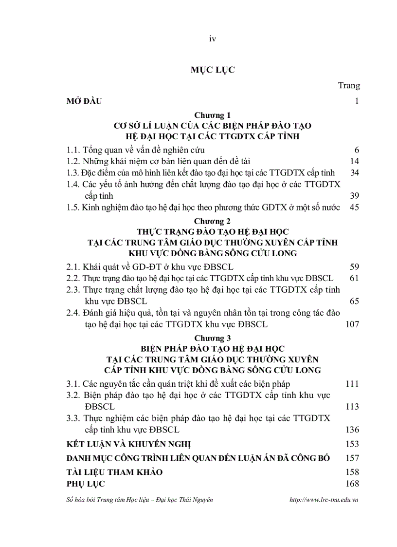 image for page Biện pháp đào tạo hệ Đại học tại các Trung tâm Giáo dục thường xuyên cấp Tỉnh khu vực Đồng bằng sông Cửu Long