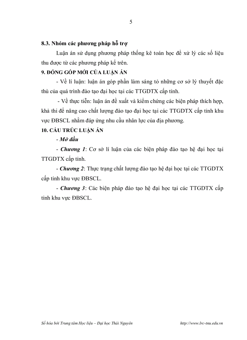 image for page Biện pháp đào tạo hệ Đại học tại các Trung tâm Giáo dục thường xuyên cấp Tỉnh khu vực Đồng bằng sông Cửu Long