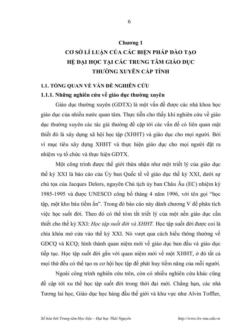 image for page Biện pháp đào tạo hệ Đại học tại các Trung tâm Giáo dục thường xuyên cấp Tỉnh khu vực Đồng bằng sông Cửu Long