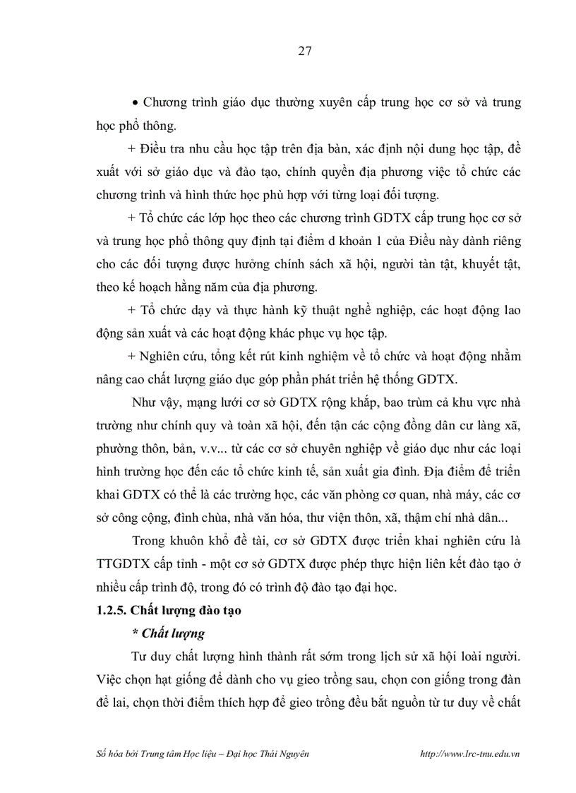 image for page Biện pháp đào tạo hệ Đại học tại các Trung tâm Giáo dục thường xuyên cấp Tỉnh khu vực Đồng bằng sông Cửu Long