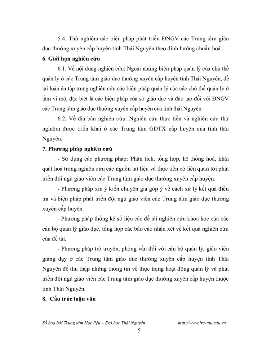 image for page Biện pháp phát triển đội ngũ Giáo viên các Trung tâm Giào dục thường xuyên cấp Huyện tỉnh Thái Nguyên theo định hướng chuẩn hóa