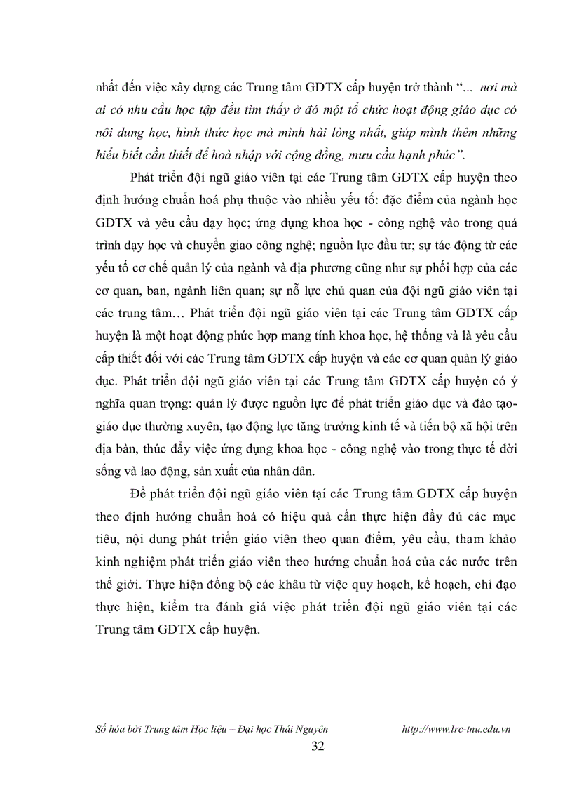 image for page Biện pháp phát triển đội ngũ Giáo viên các Trung tâm Giào dục thường xuyên cấp Huyện tỉnh Thái Nguyên theo định hướng chuẩn hóa