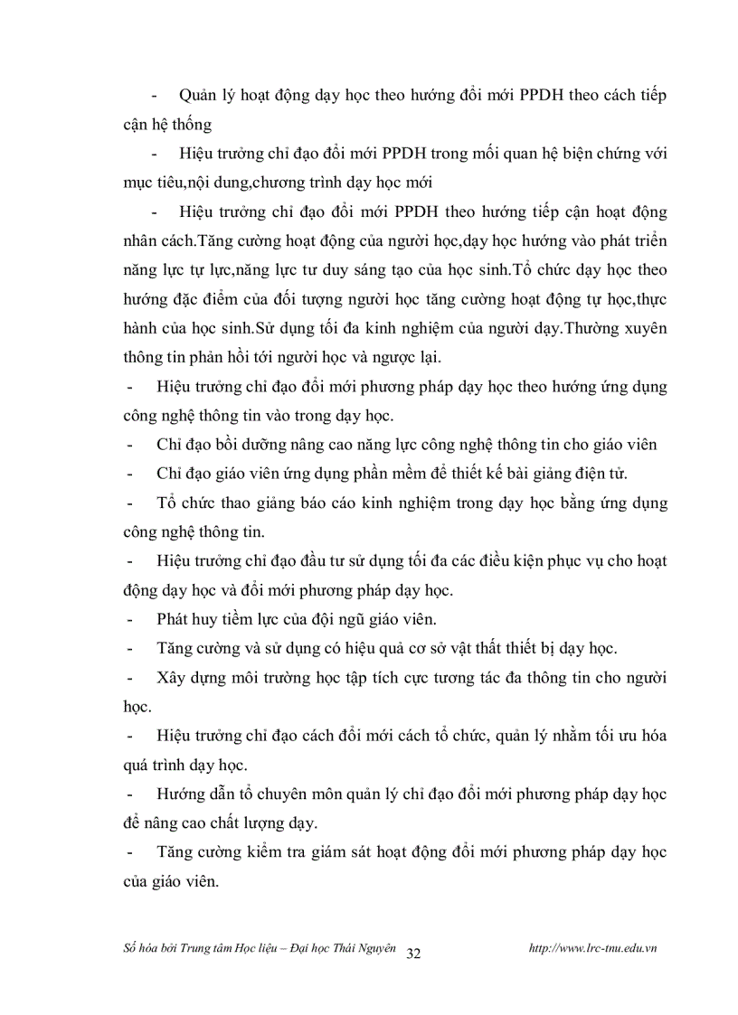 image for page Biện pháp quản lý hoạt động dạy học theo định hướng đổi mới Phương pháp dạy học ở các trường THCS huyện Ninh Giang tỉnh Hải Dương