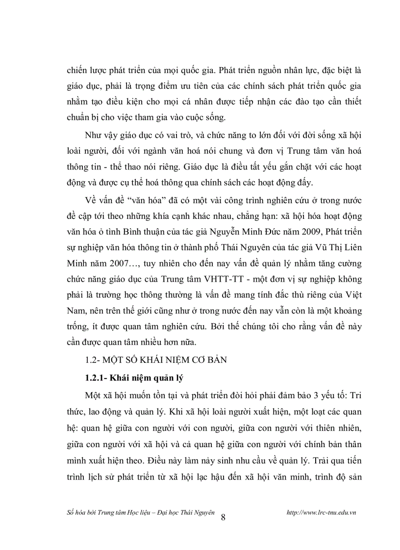 image for page Biện pháp quản lý nhằm tăng cường chức năng Giáo dục của Trung tâm Văn hóa thông tin Thể thao thành phố Thái Nguyên