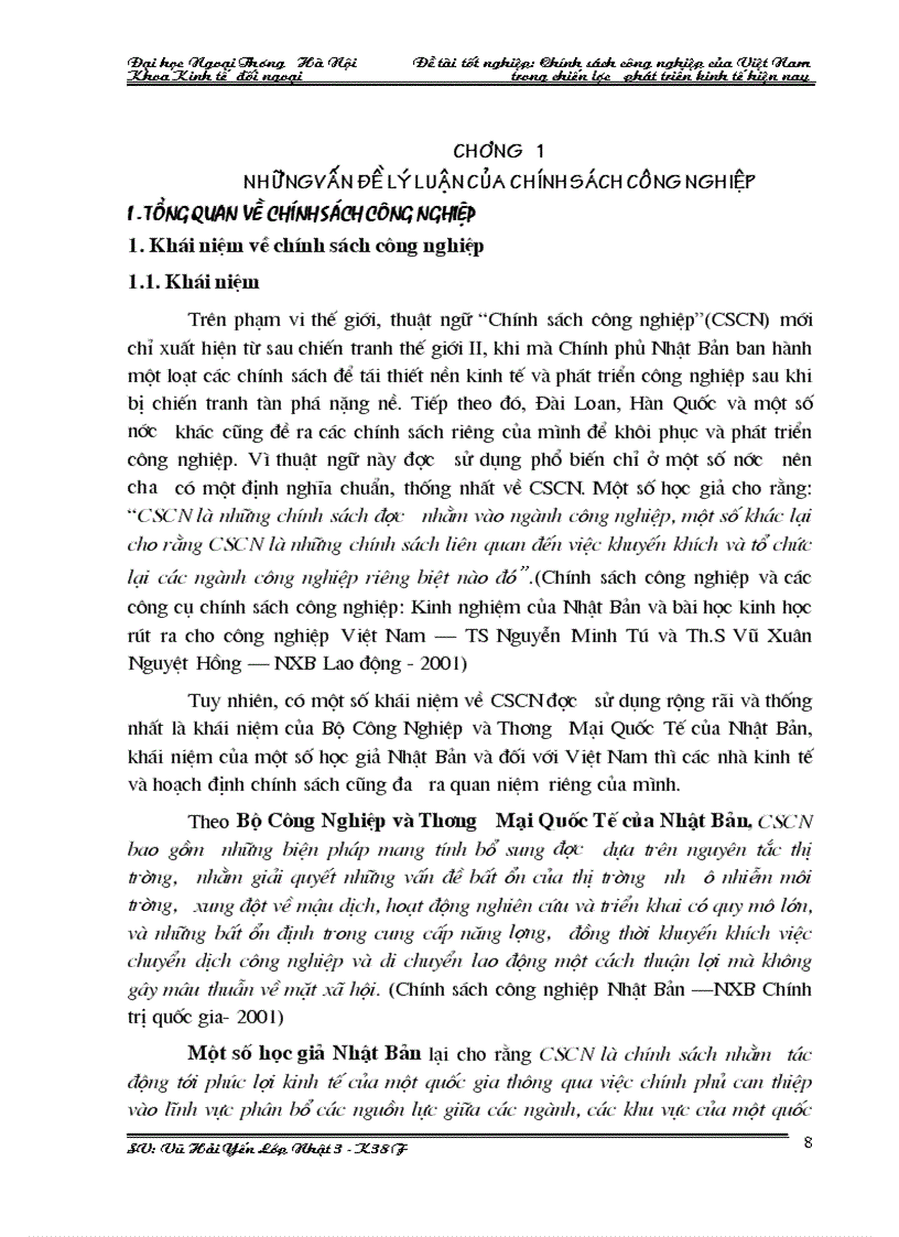 image for page Chính sách công nghiệp của việt nam trong chiến lược phát triển kinh tế hiện nay