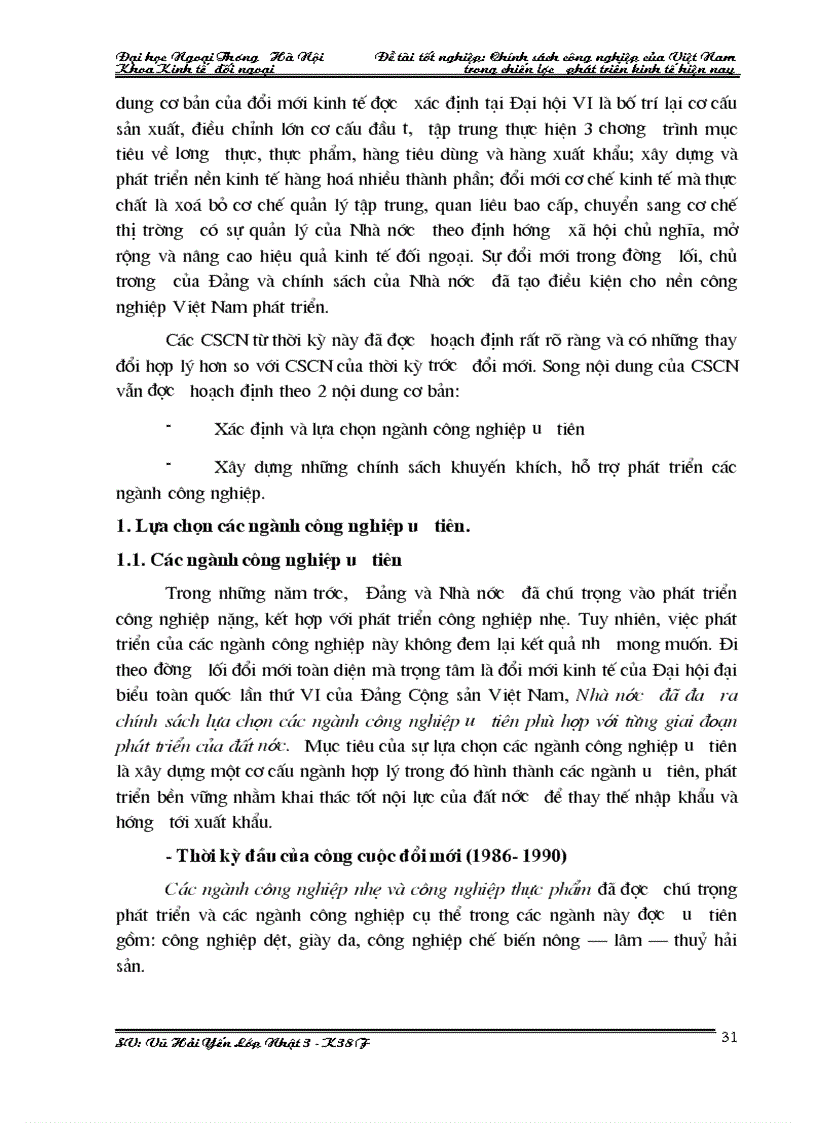 image for page Chính sách công nghiệp của việt nam trong chiến lược phát triển kinh tế hiện nay