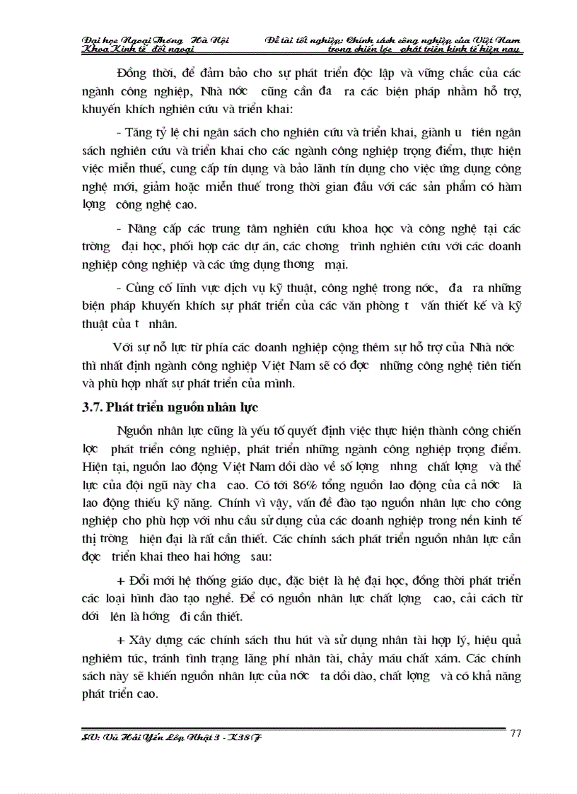 image for page Chính sách công nghiệp của việt nam trong chiến lược phát triển kinh tế hiện nay