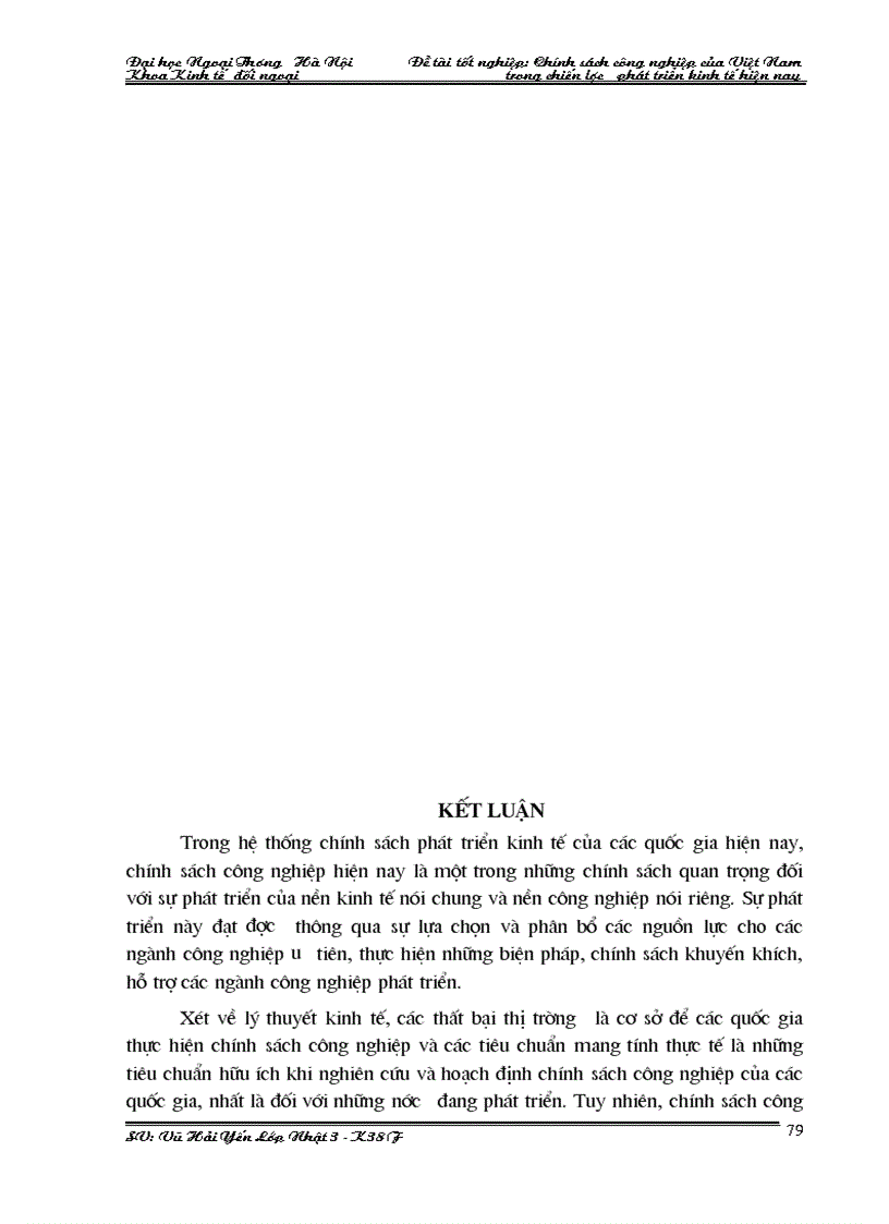 image for page Chính sách công nghiệp của việt nam trong chiến lược phát triển kinh tế hiện nay