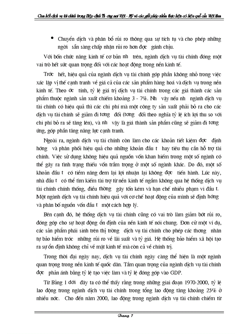 image for page Cam kết về dịch vụ tài chính trong Hiệp định Thương mại Việt Mỹ và các giải pháp nhằm thực hiện có hiệu quả của Việt Nam