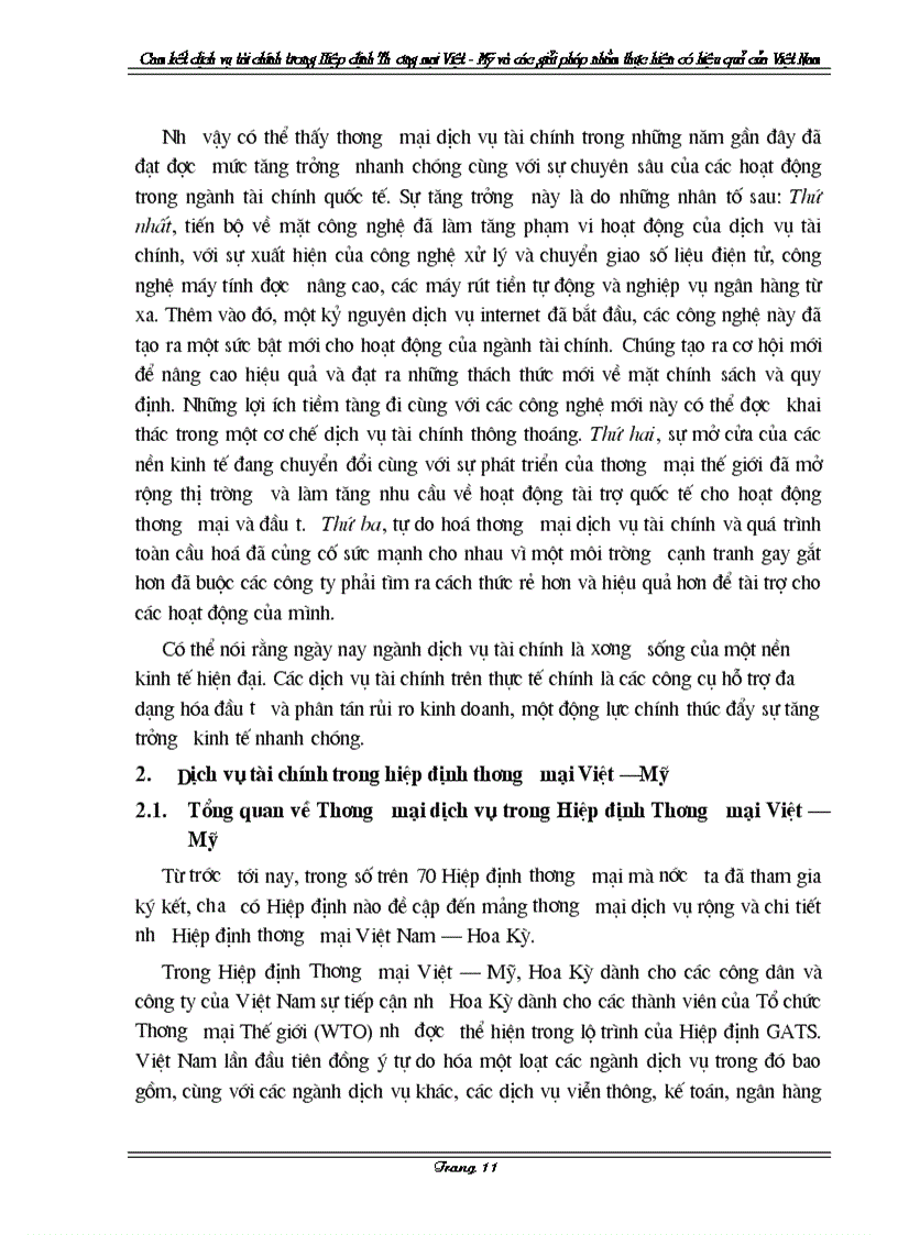 image for page Cam kết về dịch vụ tài chính trong Hiệp định Thương mại Việt Mỹ và các giải pháp nhằm thực hiện có hiệu quả của Việt Nam
