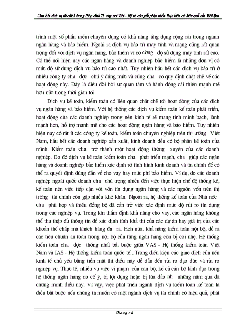 image for page Cam kết về dịch vụ tài chính trong Hiệp định Thương mại Việt Mỹ và các giải pháp nhằm thực hiện có hiệu quả của Việt Nam